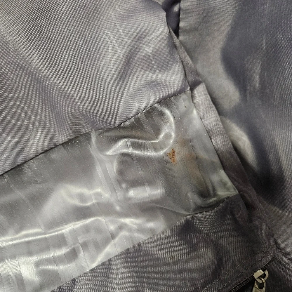 Delsey Rolling Suitcase Olive Green Grey Lightweight Hybrid Carry On Bag *